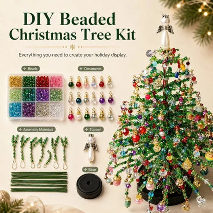 🎄 50% RABATT NU! DIY‑kit med pärlgran – komplett set med pärlor, ängeldekoration & instruktioner – skapa din egen glittrande juldekoration – perfekt present och pysselprojekt för hela familjen 🎅✨