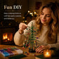 🎄 50% RABATT NU! DIY‑kit med pärlgran – komplett set med pärlor, ängeldekoration & instruktioner – skapa din egen glittrande juldekoration – perfekt present och pysselprojekt för hela familjen 🎅✨