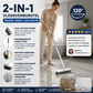 🔥 NU 50 % RABATT! ⚡ 2-i-1-skurborste med draghandtag – Robust, rengör fogar och hörn på djupet 🧼