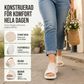 👡🌬️ Andningsbara stickade plattformssandaler med hälrem