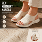 👡🌬️ Andningsbara stickade plattformssandaler med hälrem