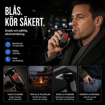 🍷 50% RABATT – NYHET! Bärbar alkoholmätare – snabb, exakt & enkel – för ett säkrare val efter en kväll med dryck 🔍✨