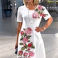 2026 Ny Rose Bloom kortärmad klänning