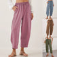 👖 50% RABATT NU! 🌿 Casual Byxor med Vida Ben & Dragsko för Kvinnor – Lätt Rynkade Detaljer & Sidfickor – Perfekt för Avslappnad Vardag ☀️