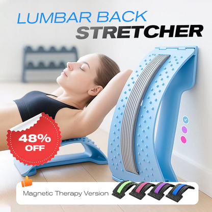 Magnetisk akupressur-ryggsträckare 🧲 Lindrar ryggsmärta, rättar hållningen – bara ligg & slappna av ✨
