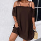 🔥HETA ERBJUDANDE - 50% RABATT!👗 Dam elegant enfärgad miniklänning