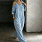 👗👖 Cold-shoulder jumpsuit med vida ben och fickor
