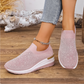 👟✨ Glittrande slip-on sneakers med strass och plattformsula