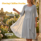 👗✨ Elegant tvådelad chiffonklänning med spetsliv