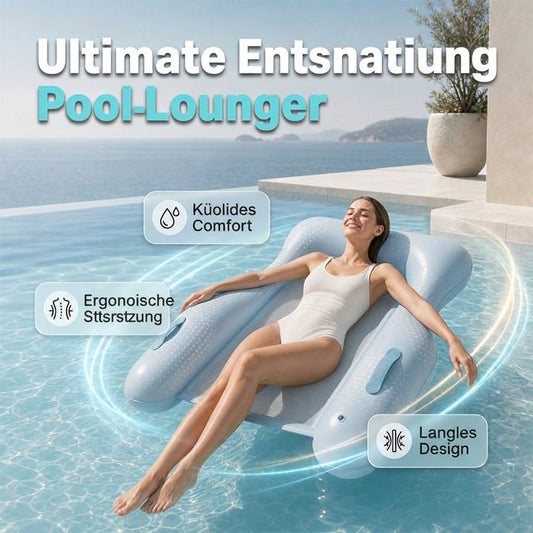 🏊‍♀️50 % RABATT!☁️ Hudvänlig flytande solstol i PVC – hudvänlig, bekväm, perfekt för poolen och havet. 🔥💦
