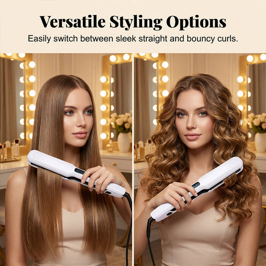 👍FÖRRA VECKANS REA – Upp till 50 % rabatt💇‍♀️2-i-1-hårplattång och locktång med negativ jonbehandling
