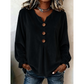 👚 Löst sittande blus med V-ringning för damer – mjuk sammet, lång ärm & andningsbar