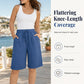 💖 Bermudashorts för damer – denimlook, elastisk midja och fickor, maximal komfort ☀️