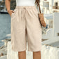 💖 Bermudashorts för damer – denimlook, elastisk midja och fickor, maximal komfort ☀️
