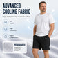 Herrset med snabbtorkande t-shirt och shorts