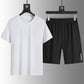 Herrset med snabbtorkande t-shirt och shorts