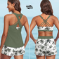 👙 50% RABATT NU! Dam 3‑delad Tankini med shorts – korsrygg, magkontroll & livfulla tropiska mönster – perfekt för strand & pool 🌊☀️