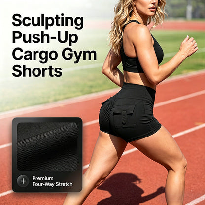 🍑🔥 Kvinnliga högmidjade sculpting shorts med lyftande rumpdetalj