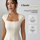 👗✨ Mångsidig square neck A-linje klänning för vardag