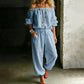 Dam axelbar jumpsuit