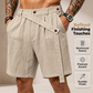 Sommarshorts i linne för män – avslappnade strandshorts med lös passform