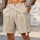 Sommarshorts i linne för män – avslappnade strandshorts med lös passform