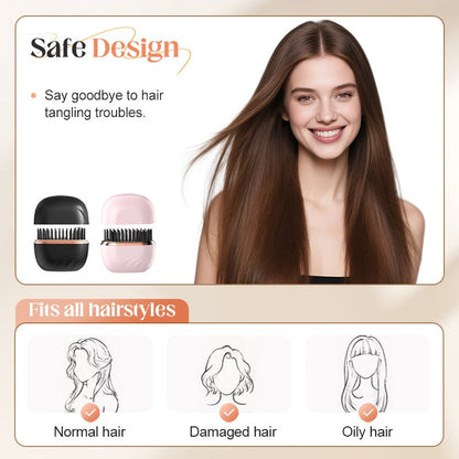 ✨️50 % rabatt under en begränsad tid! 🔥Värms upp på 3 sekunder 👱‍♀️Styla håret när som helst och var som helst! Mini-hårplattkam utan sladd